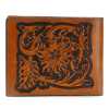 Tan Hand - Tooled Leather Mens Wallet - Escaro Royale