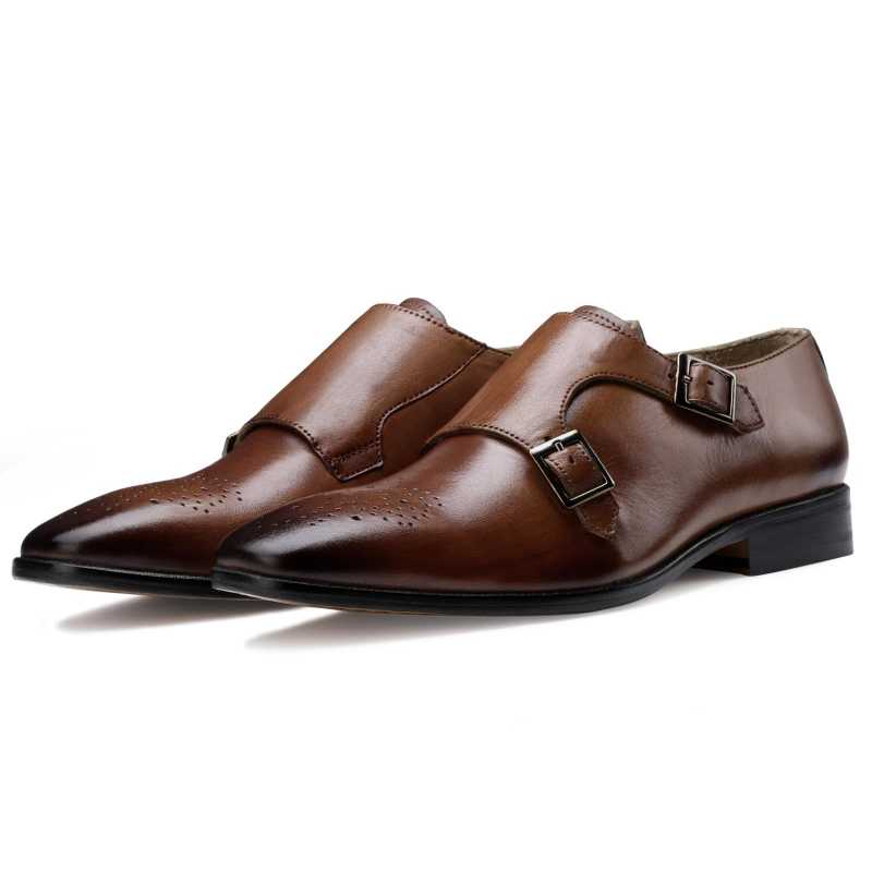 The  Lincoln Monk Medallion Loafer In Tan - Escaro Royale