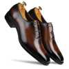 SABRE Goodyear Welted Fiddleback WHOLECUT OXFORDS IN BROWN Patina - Escaro Royale