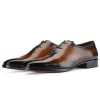 SABRE Goodyear Welted Fiddleback WHOLECUT OXFORDS IN BROWN Patina - Escaro Royale