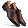 Bastion Goodyear Welted Fiddleback Wholecut Oxford in Patina Scales Brown - Escaro Royale