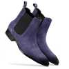 Iceman Chelsea Boots in Blue Suede - Escaro Royale