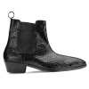 Maverick Chelsea Boots in Black with Cuba Heel - Escaro Royale