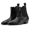 Maverick Chelsea Boots in Black with Cuba Heel - Escaro Royale