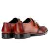 Tyler Wingtip Laceup Shoes with Dual Straps in Cognac - Escaro Royale