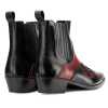 Chavez Chelsea Cowboy Boots in Black Red - Escaro Royale