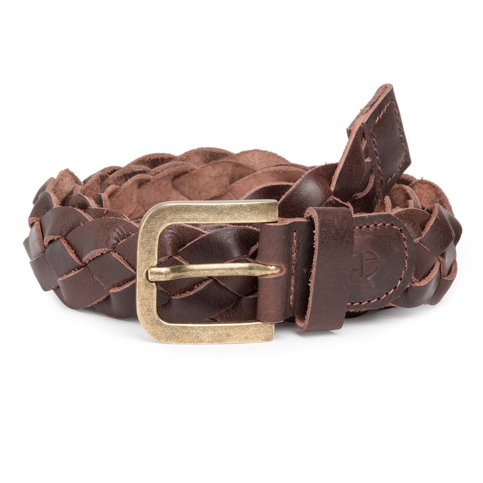 Buy Thick Cross-Braided Brown Leather Belt | Escaro Royale