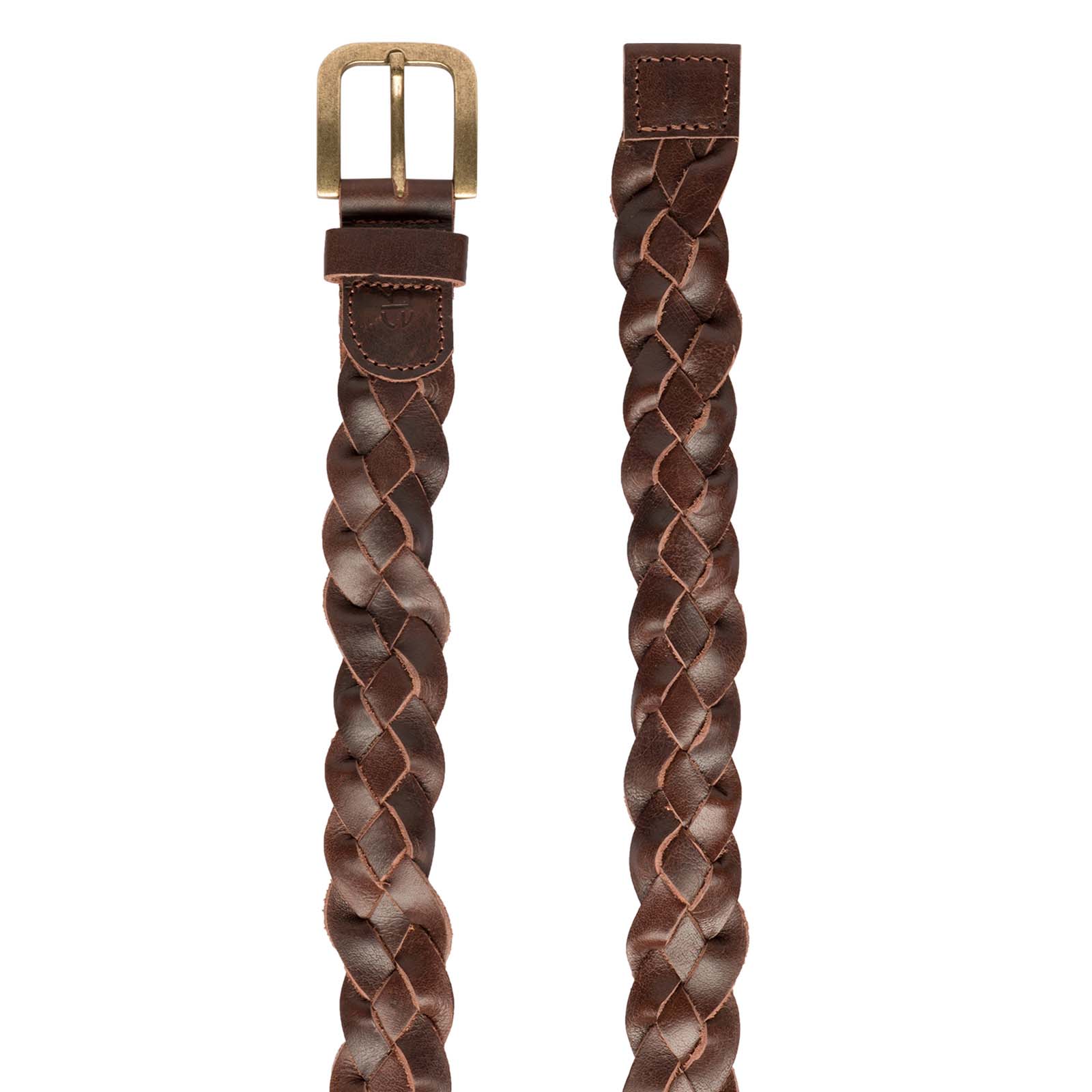 Buy Thick Cross-Braided Brown Leather Belt | Escaro Royale